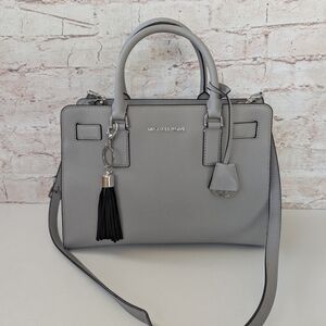Michael Kors  Dillon satchel in grey saffiano leather Crossbody Handbag